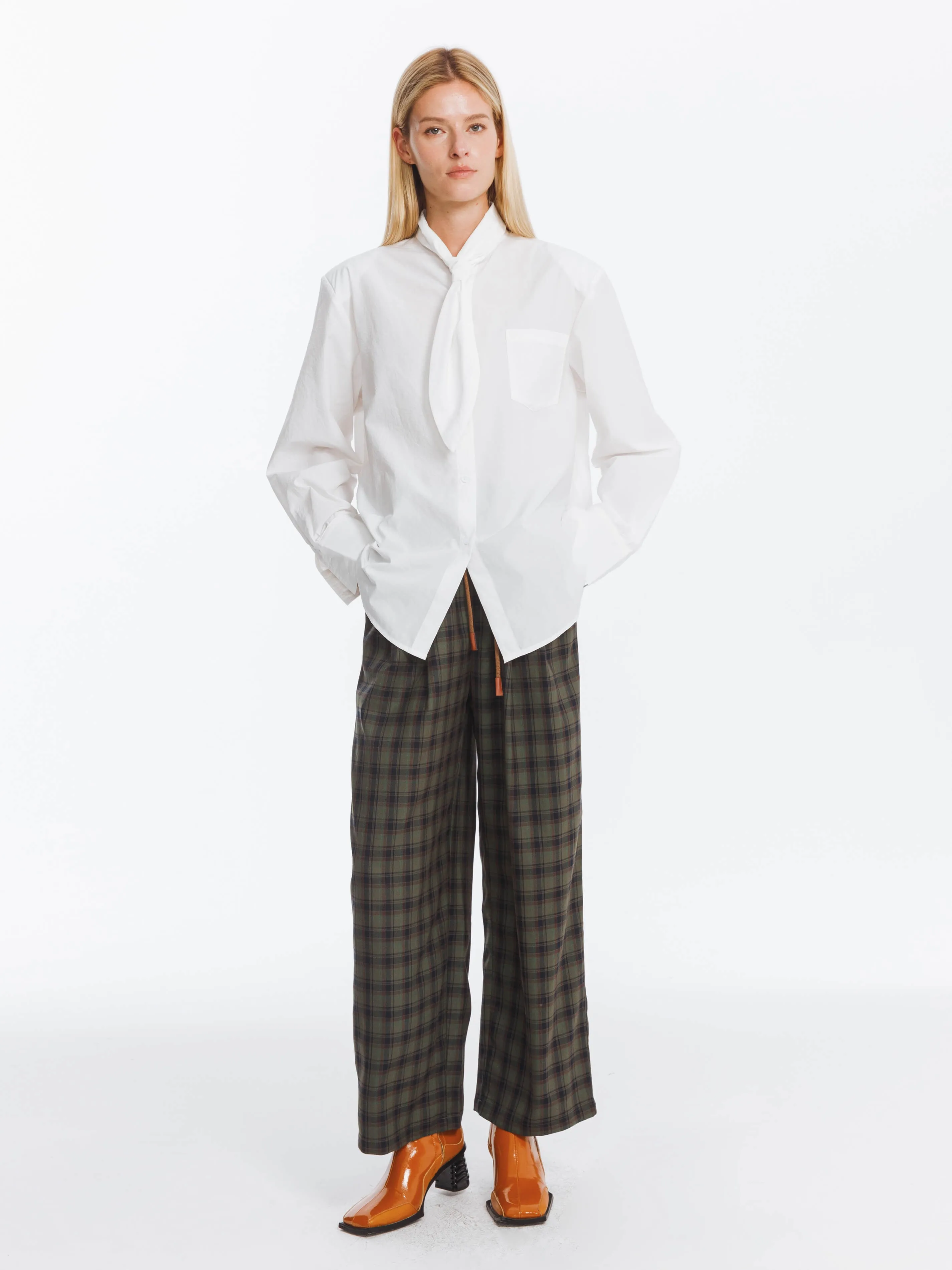 Vintage Tie Loose Striped Shirt