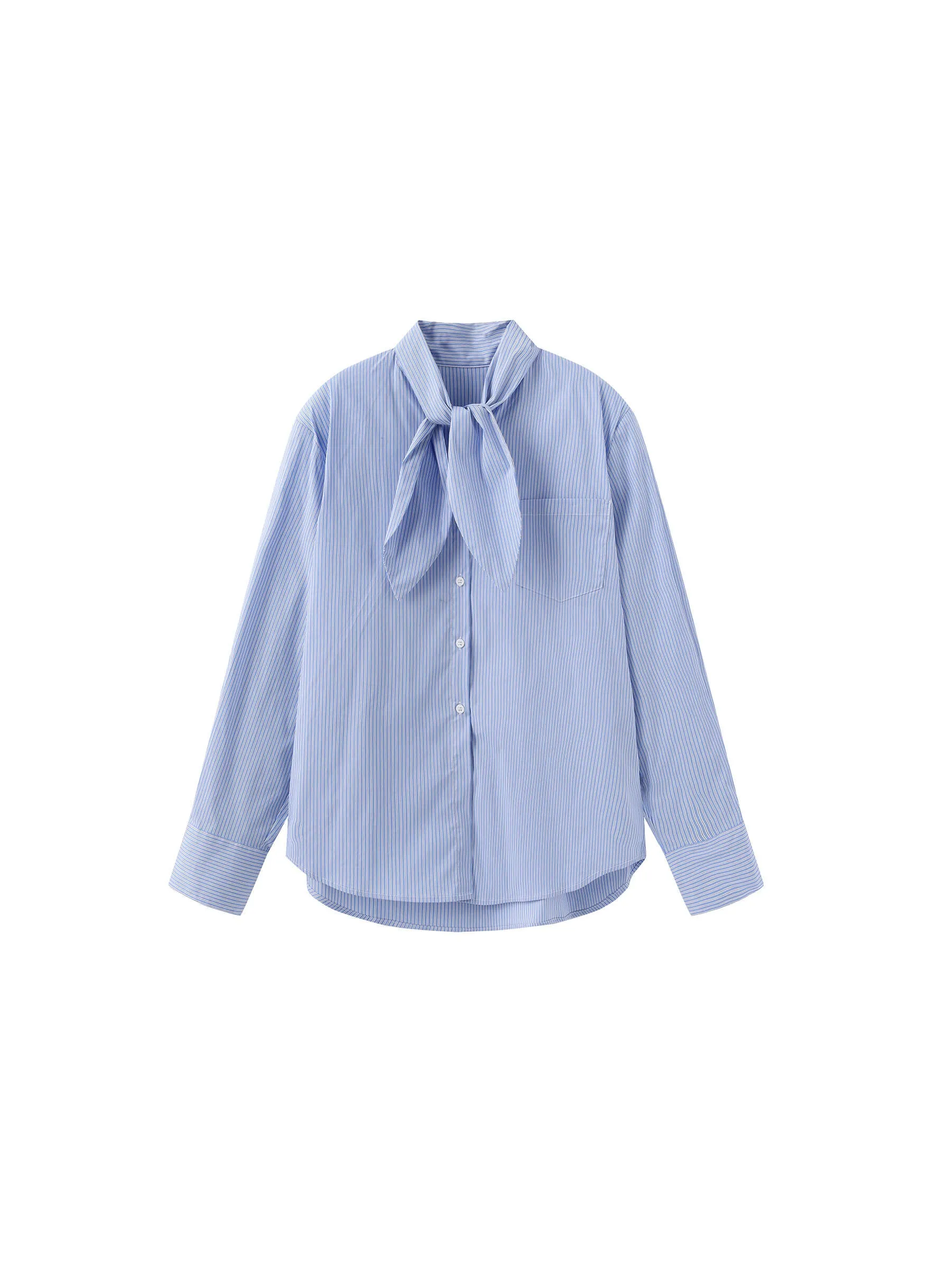 Vintage Tie Loose Striped Shirt