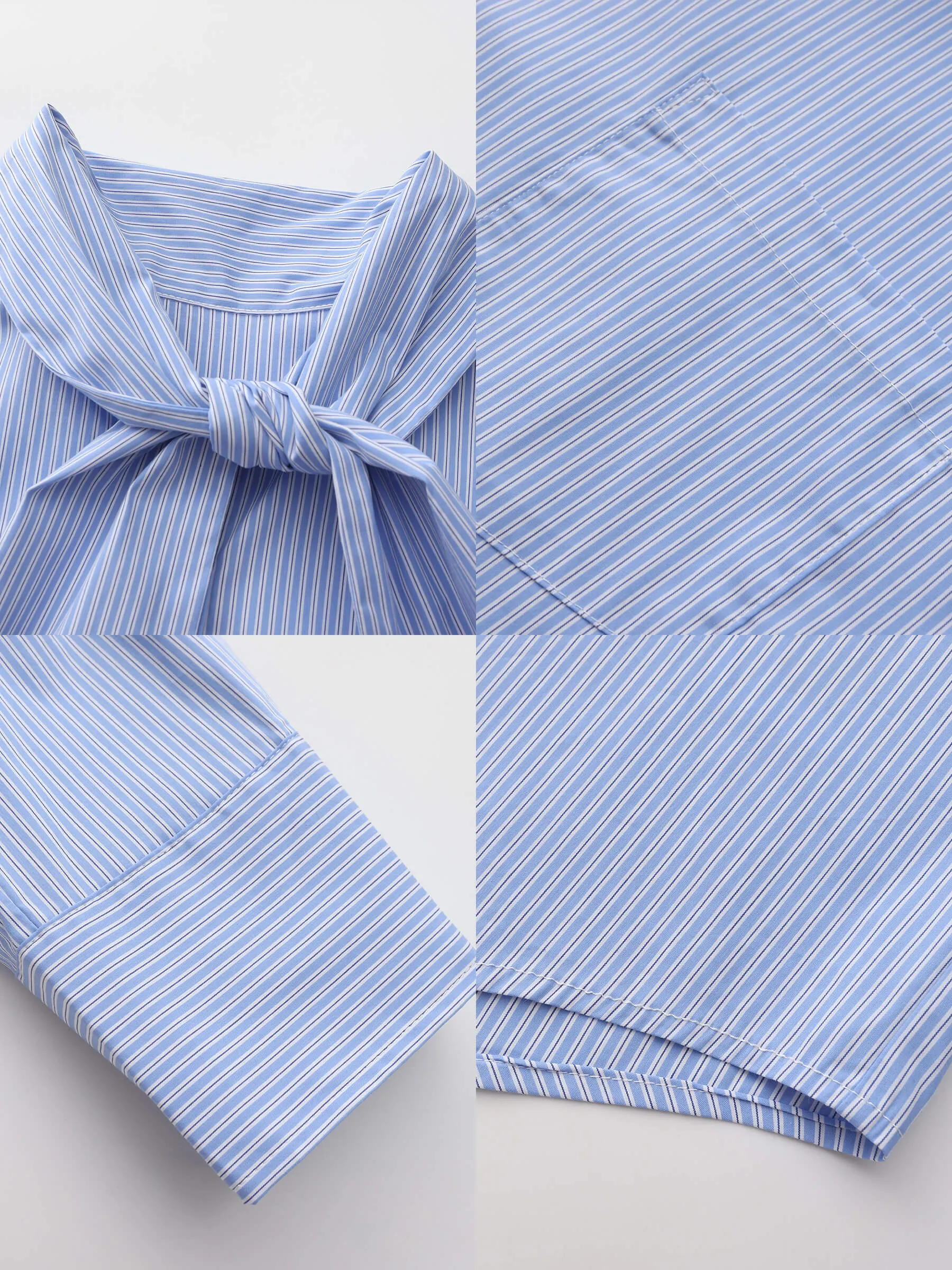 Vintage Tie Loose Striped Shirt