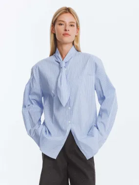 Vintage Tie Loose Striped Shirt
