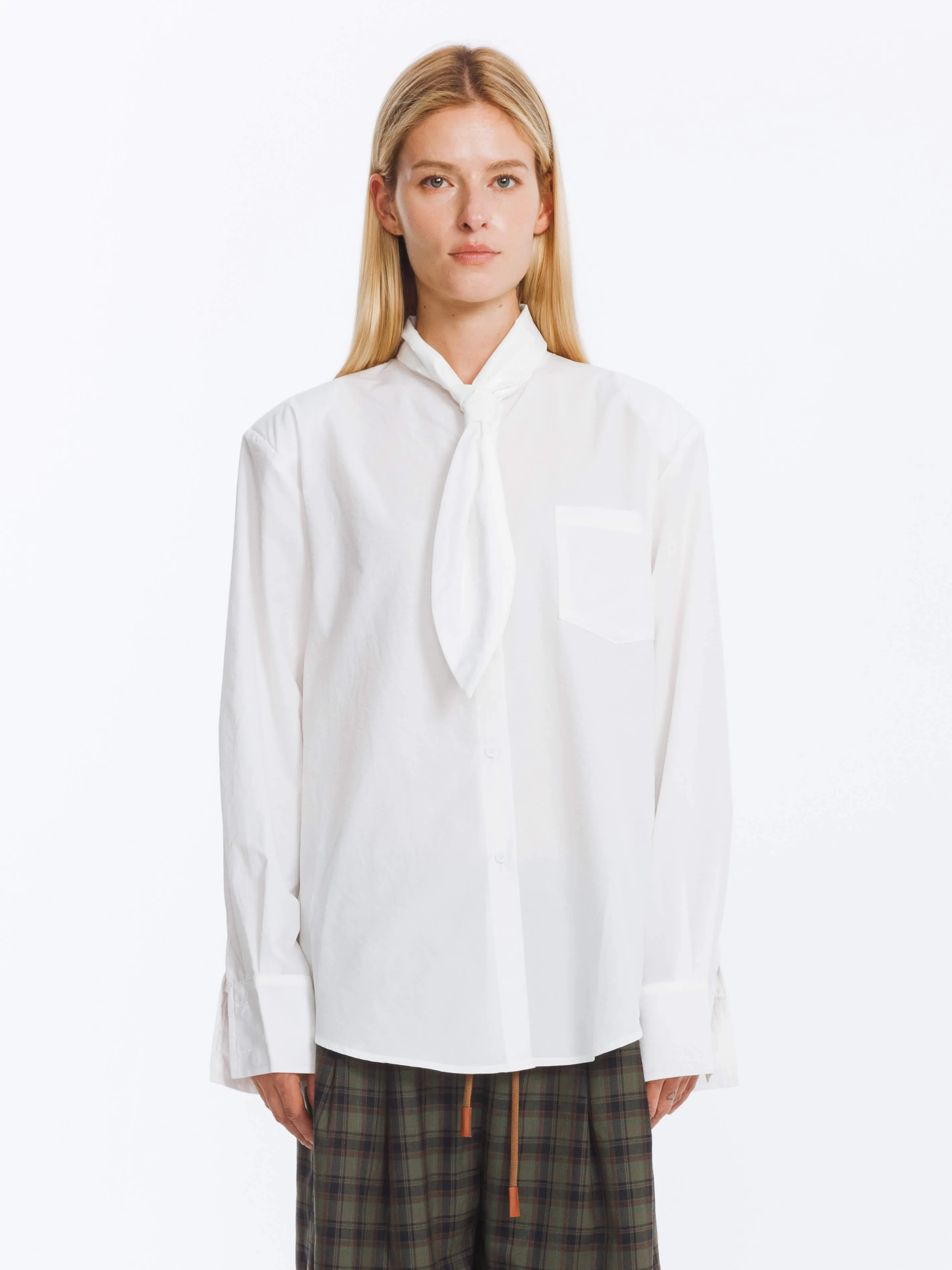 Vintage Tie Loose Striped Shirt