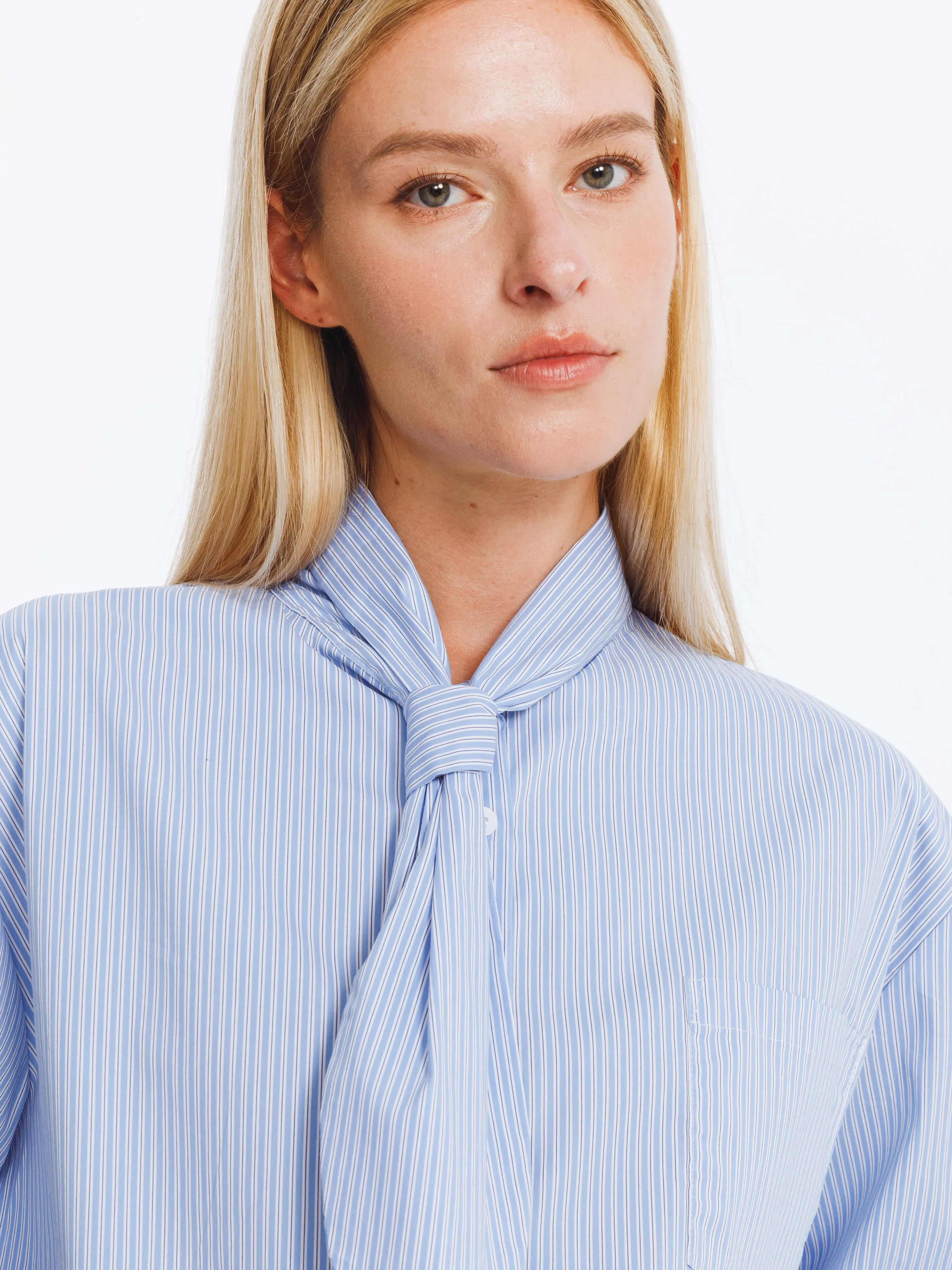 Vintage Tie Loose Striped Shirt