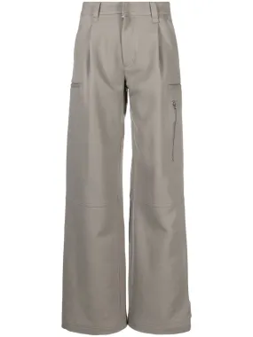 wide-leg virgin-wool trousers