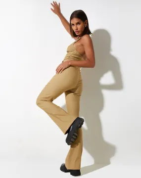 Zocha Flare Trouser in Tailoring Putty